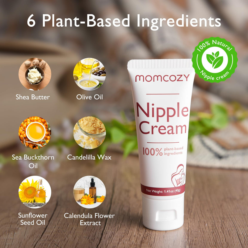 Momcozy natural lanolin free nipple balm tube
