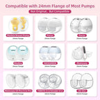13mm to 21mm breast pump inserts for comfortable pumping