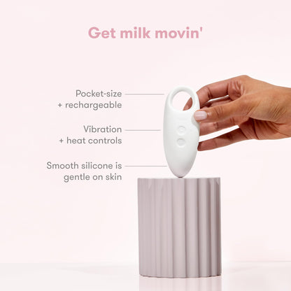 Frida Mom lactation massager showing USB charging port