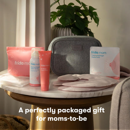 Authentic Frida Mom nursing care kit packaging for new mothers