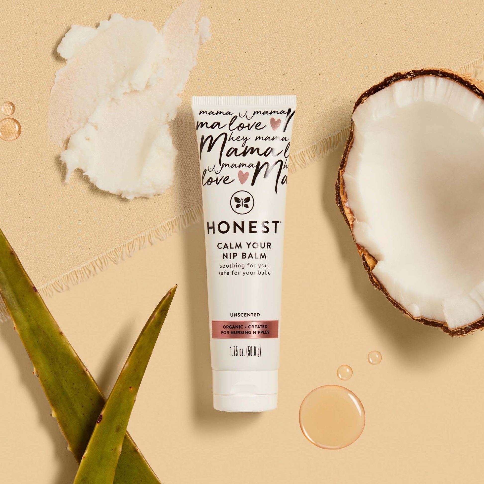 The Honest Company nipple balm natural ingredients label