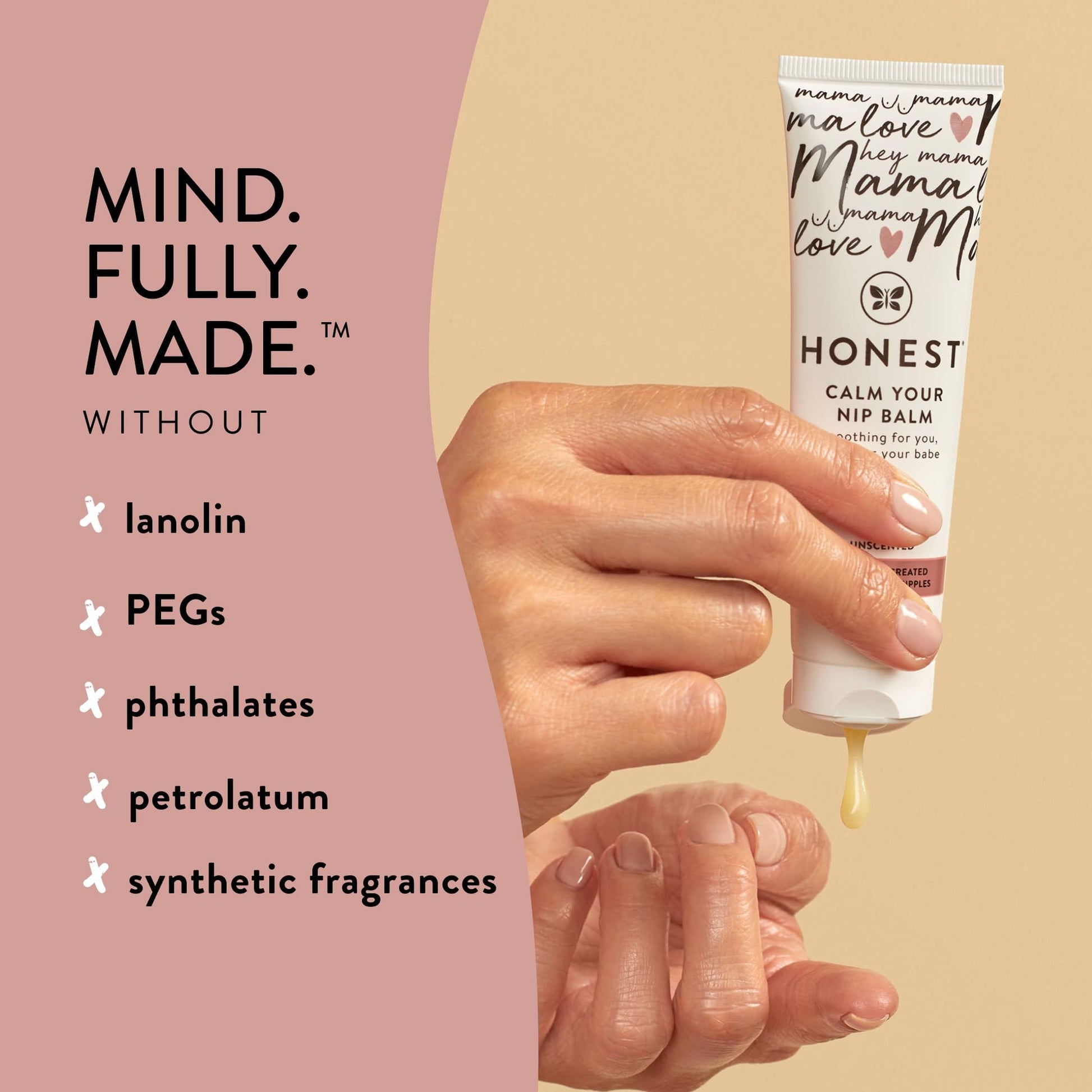 The Honest Company nursing balm application for breastfeeding mothers