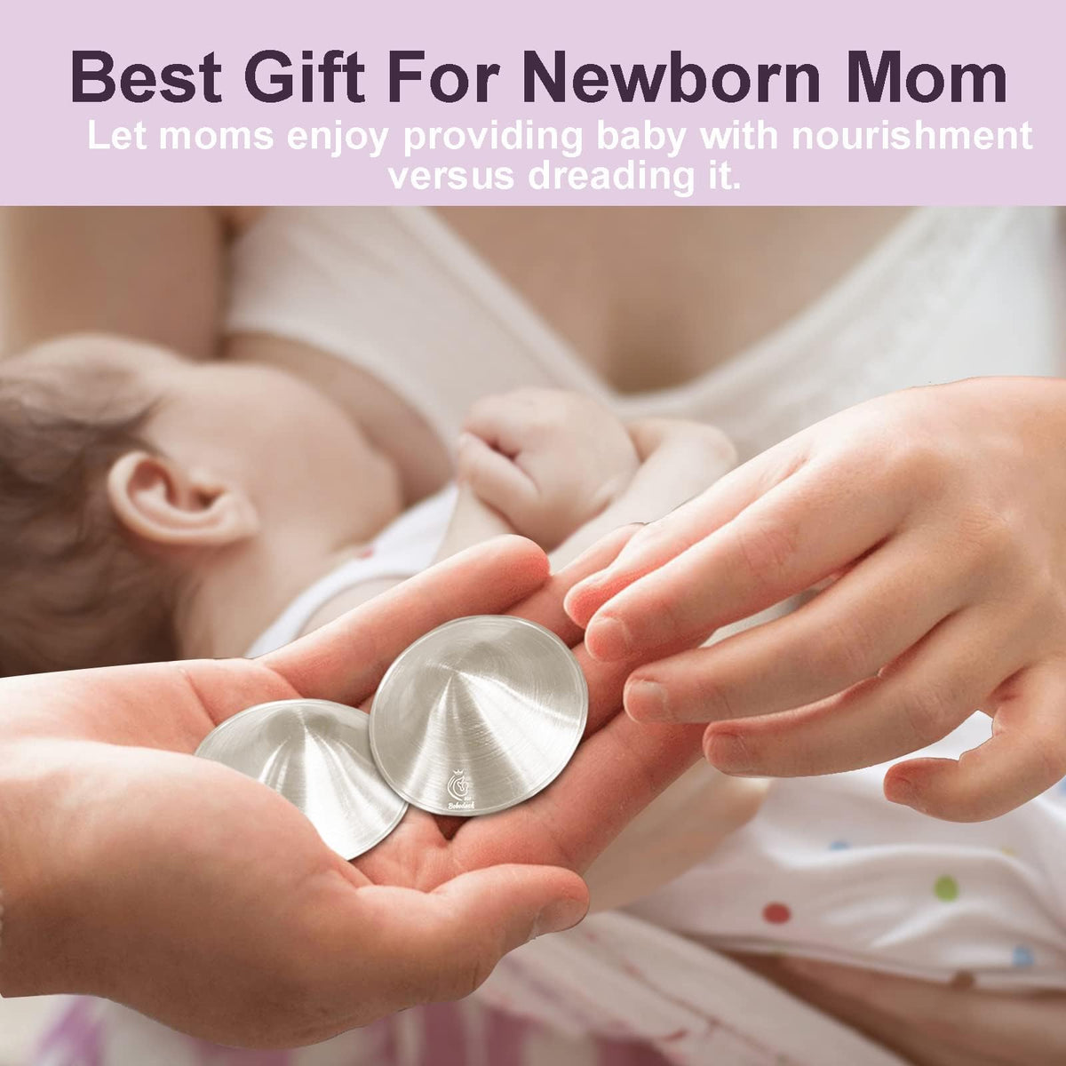 Instructions for using Boboduck silver cups for nipple care