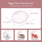 Close up of Momcozy silicone nipple shield cut out feature