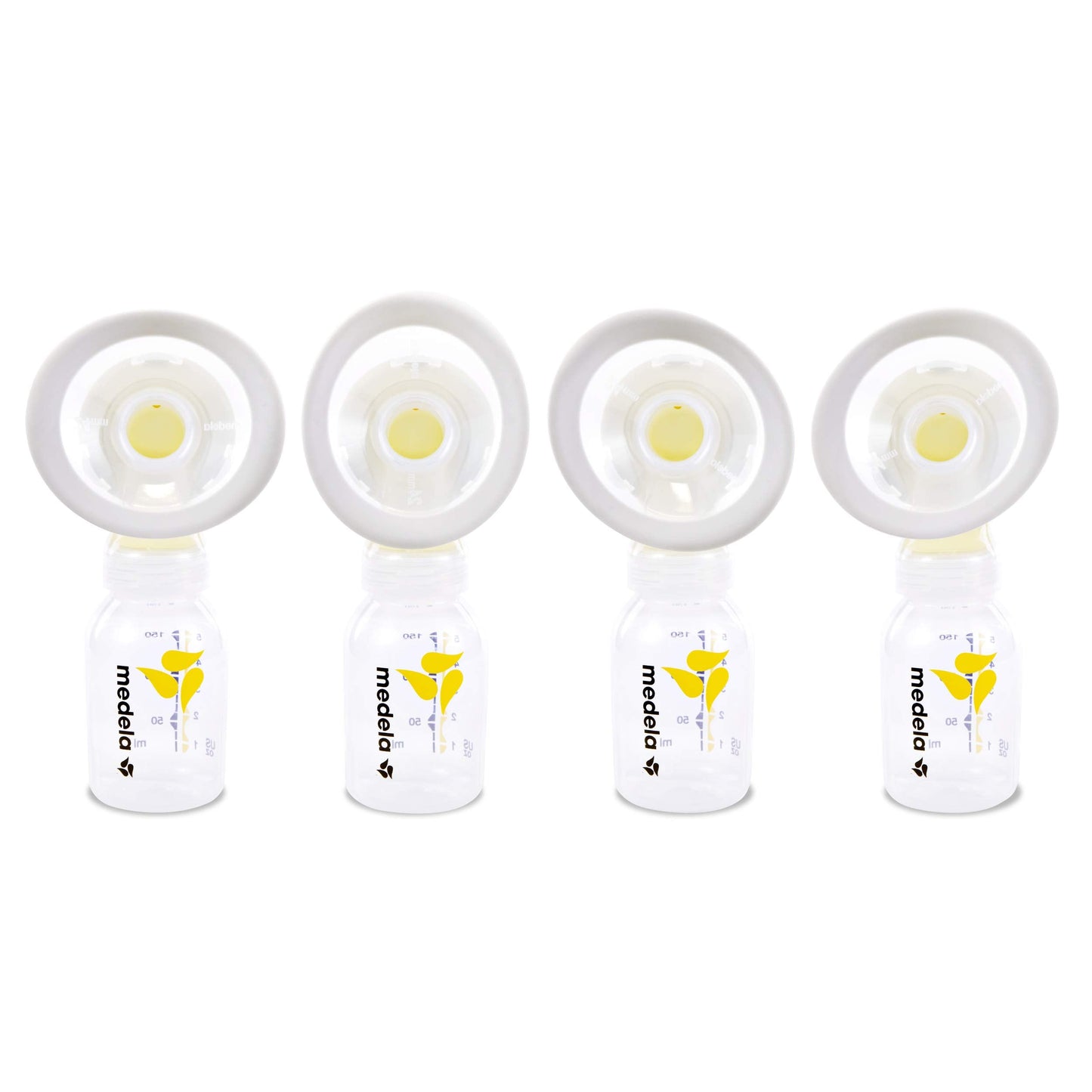 Close up of 105-degree angle design on Medela breast pump flange