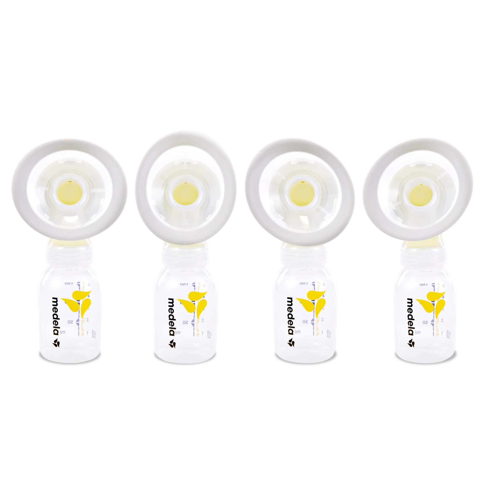 Close up of 105-degree angle design on Medela breast pump flange