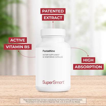 Back of Supersmart Pantethine bottle showing ingredients