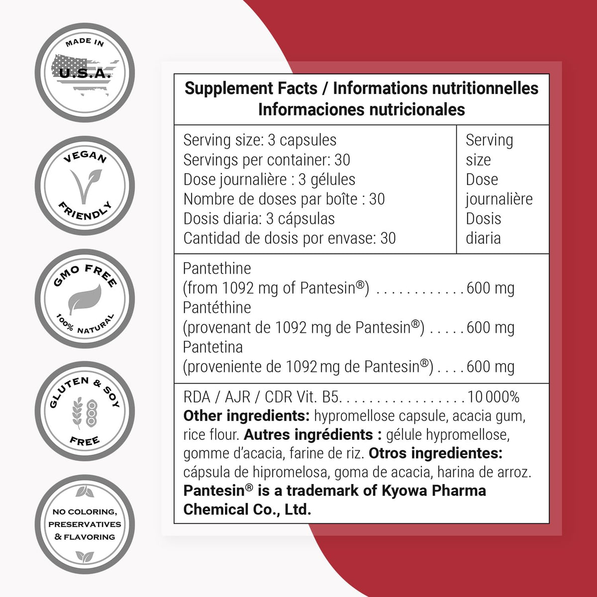 Supersmart Pantesin Vitamin B5 capsule texture