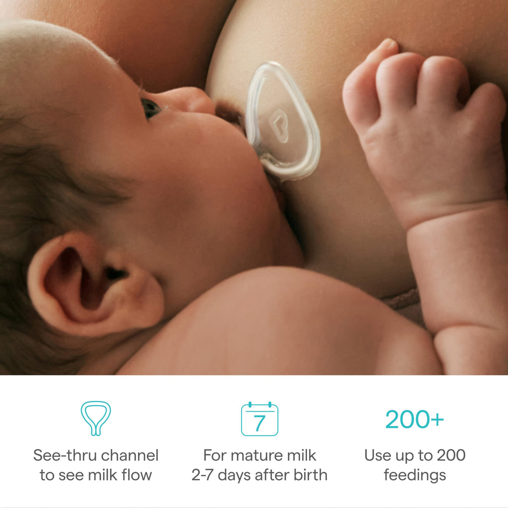 Close up of Munchkin Flow see-thru channel for monitoring milk