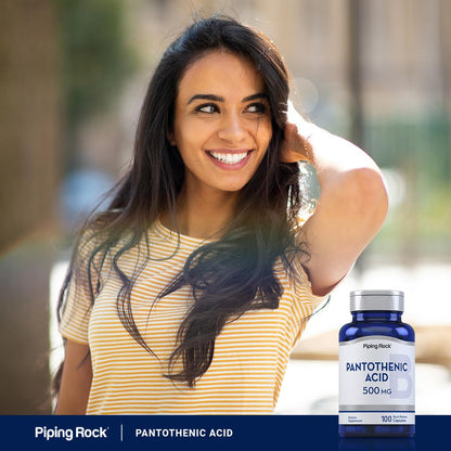 Piping Rock Pantothenic Acid 500mg nutrition facts panel