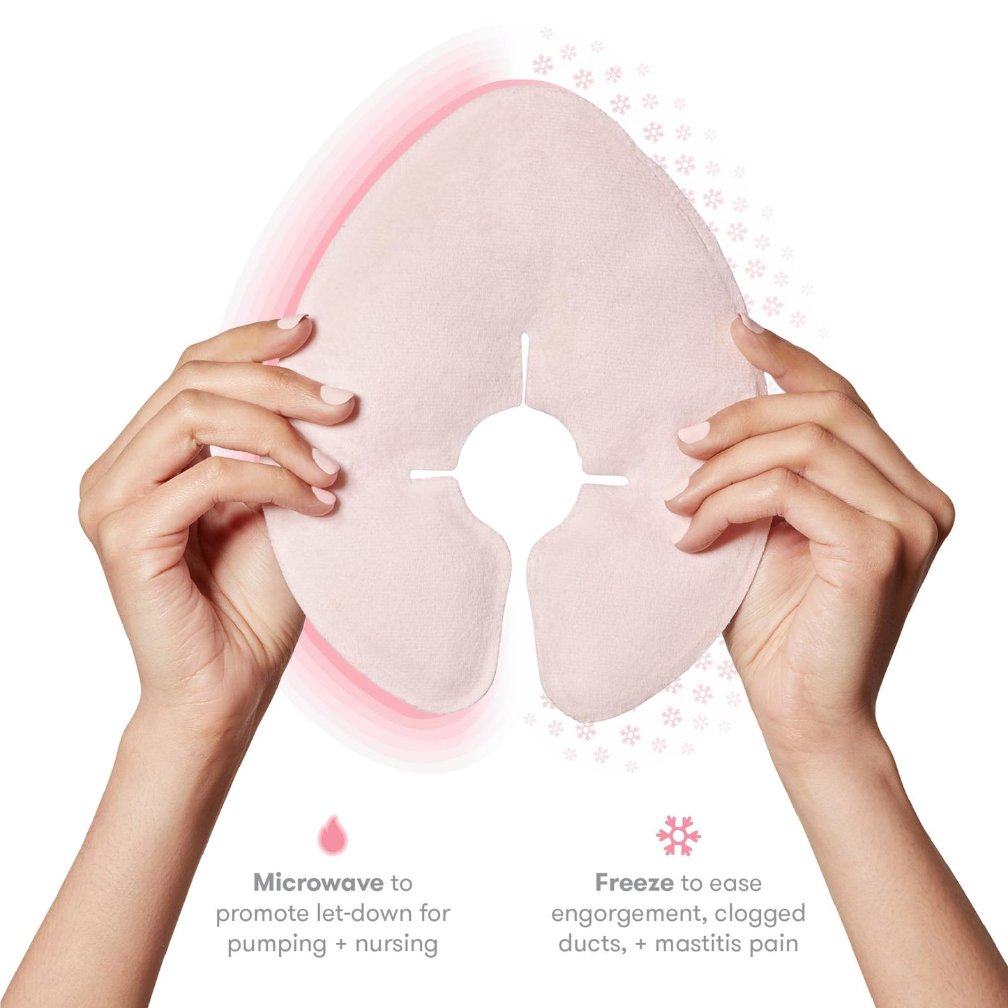 Reusable teardrop shaped breast therapy packs for engorgement