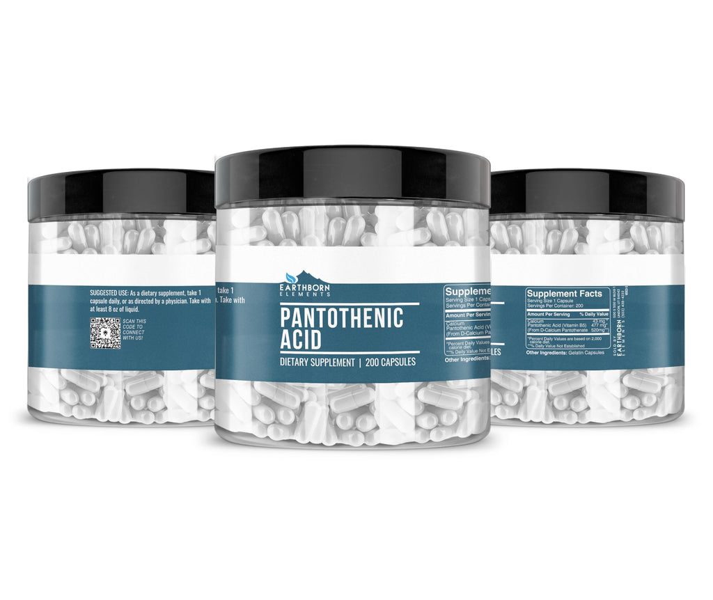 Earthborn Elements Pantothenic Acid dietary supplement side view