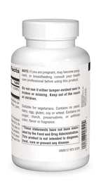 Source Naturals Vitamin B5 supplement bottle label detail