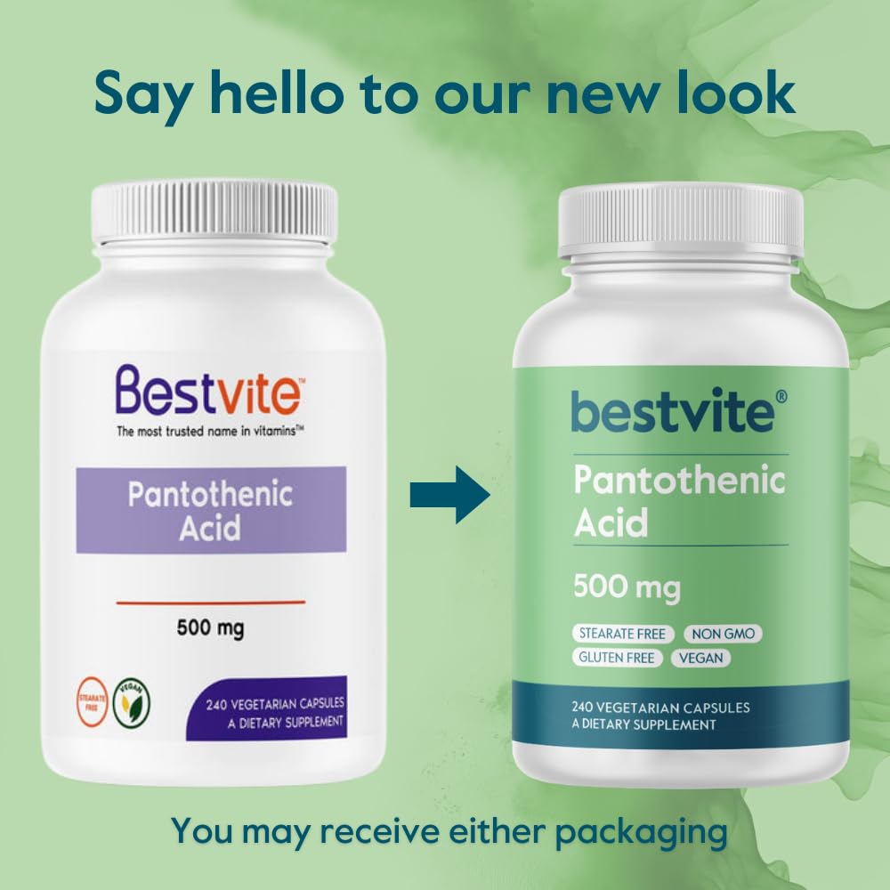 Bestvite Pantothenic Acid supplement facts panel