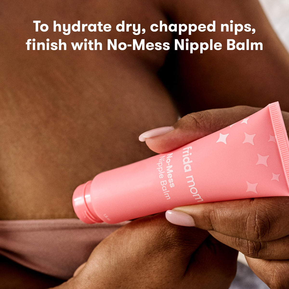 Close up of Frida Mom breastfeeding saline spray formula ingredients