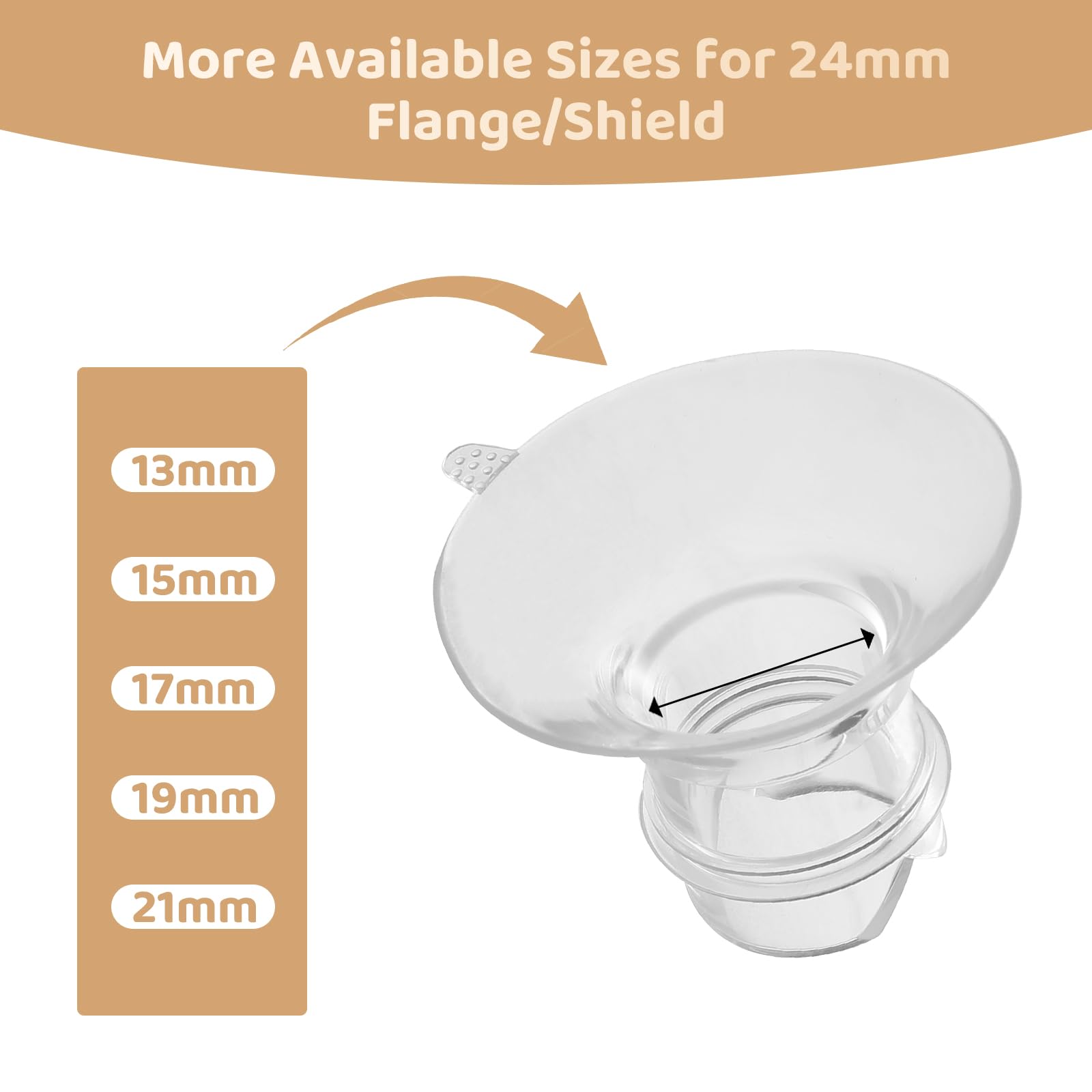 Lotbill flange inserts showing compatibility with 24mm pump shields