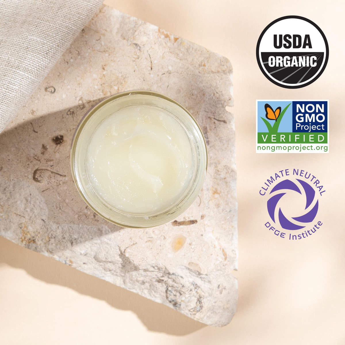 Lansinoh Organic Nipple Butter jar open showing texture