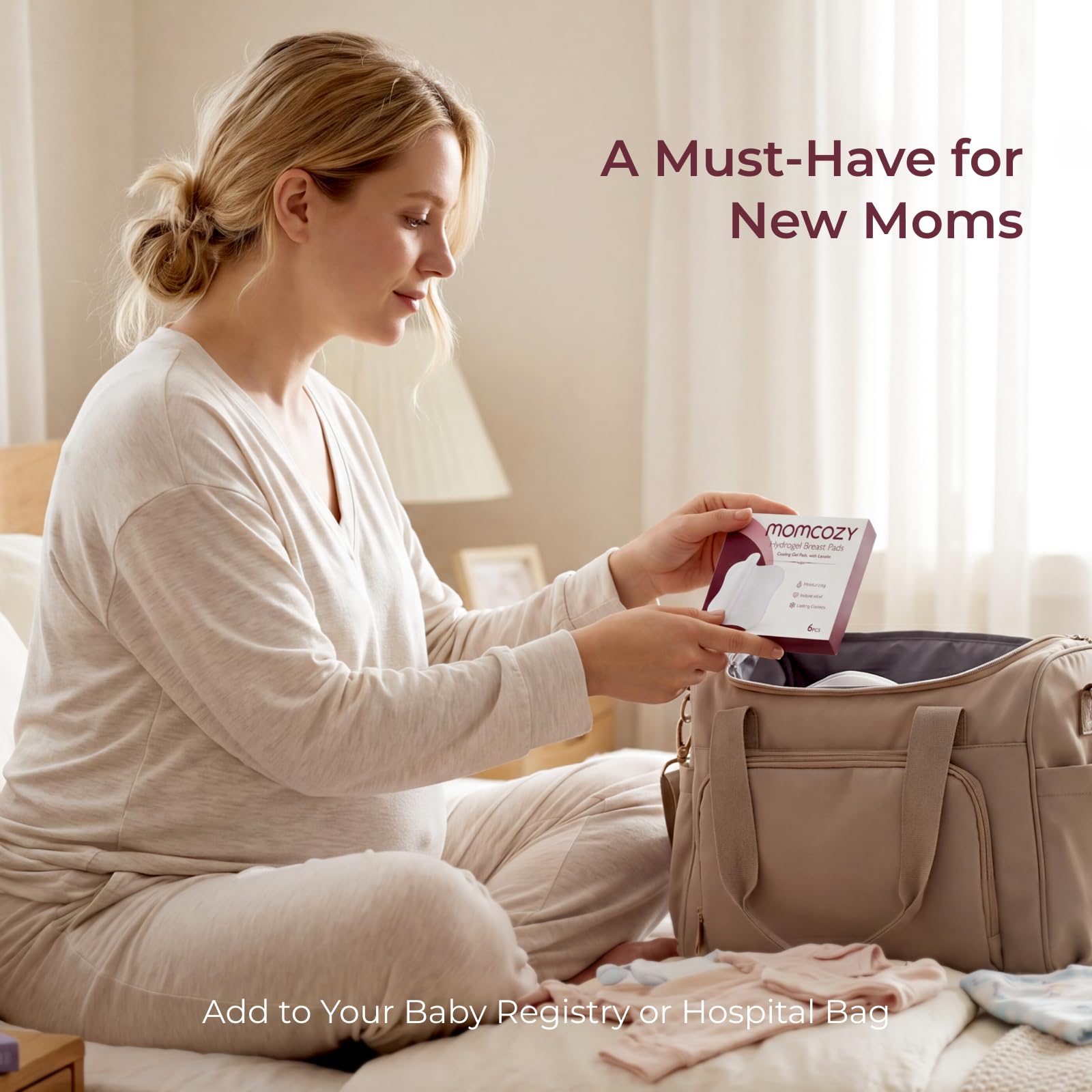 Side profile of Momcozy hydrogel nursing pad