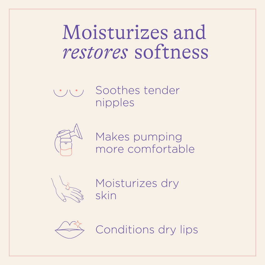 Breastfeeding mother using Lansinoh organic nipple cream