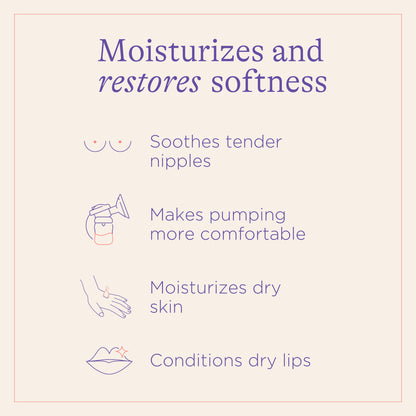 Breastfeeding mother using Lansinoh organic nipple cream