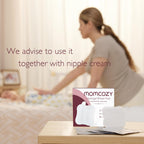 Back of Momcozy packaging with usage instructions