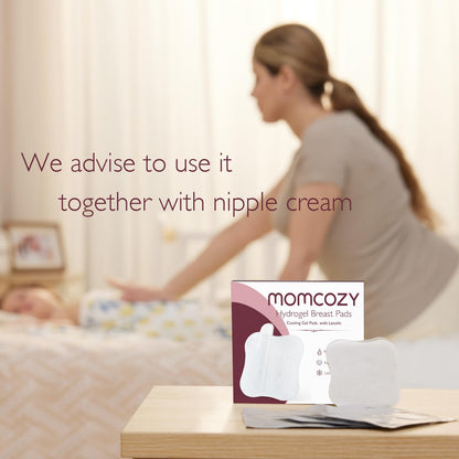 Back of Momcozy packaging with usage instructions