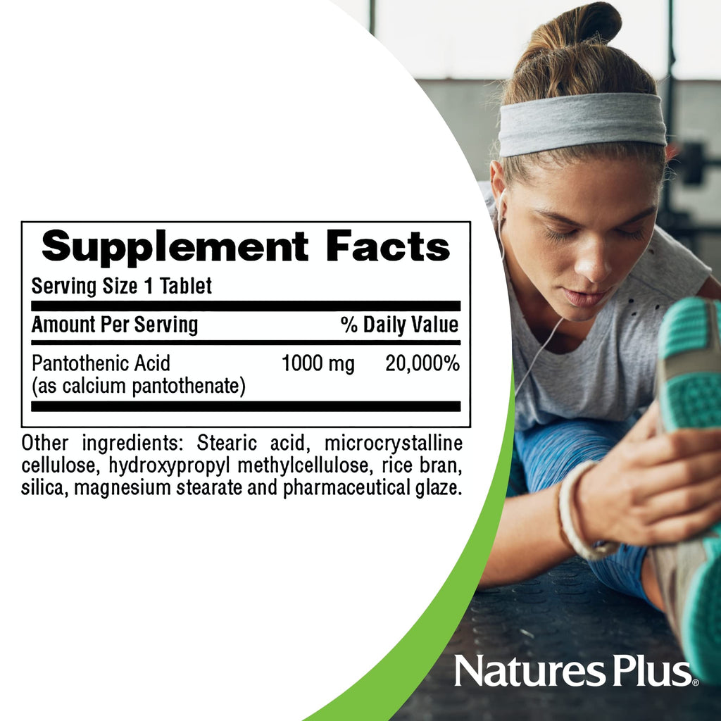 NaturesPlus Pantothenic Acid vegetarian and gluten-free supplement