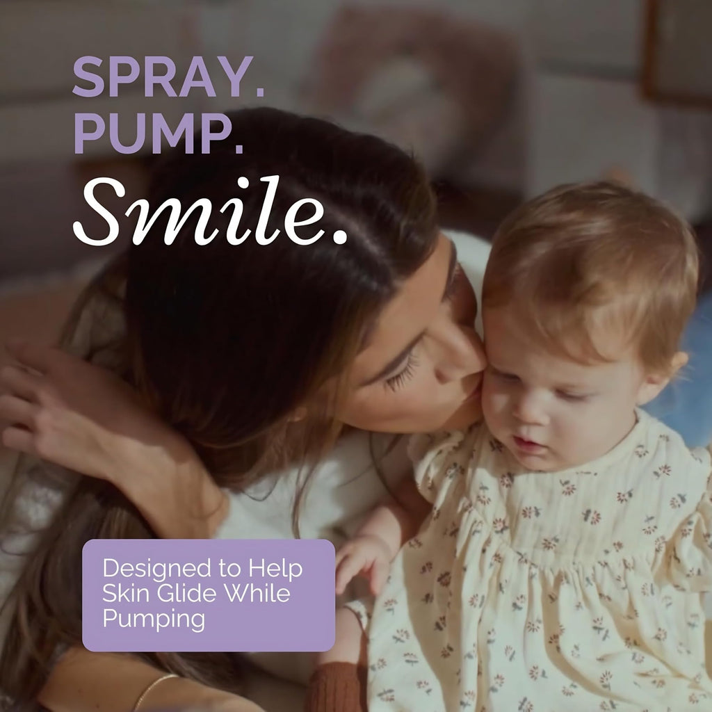 CoBoo vegan breast pump flange spray bottle label details