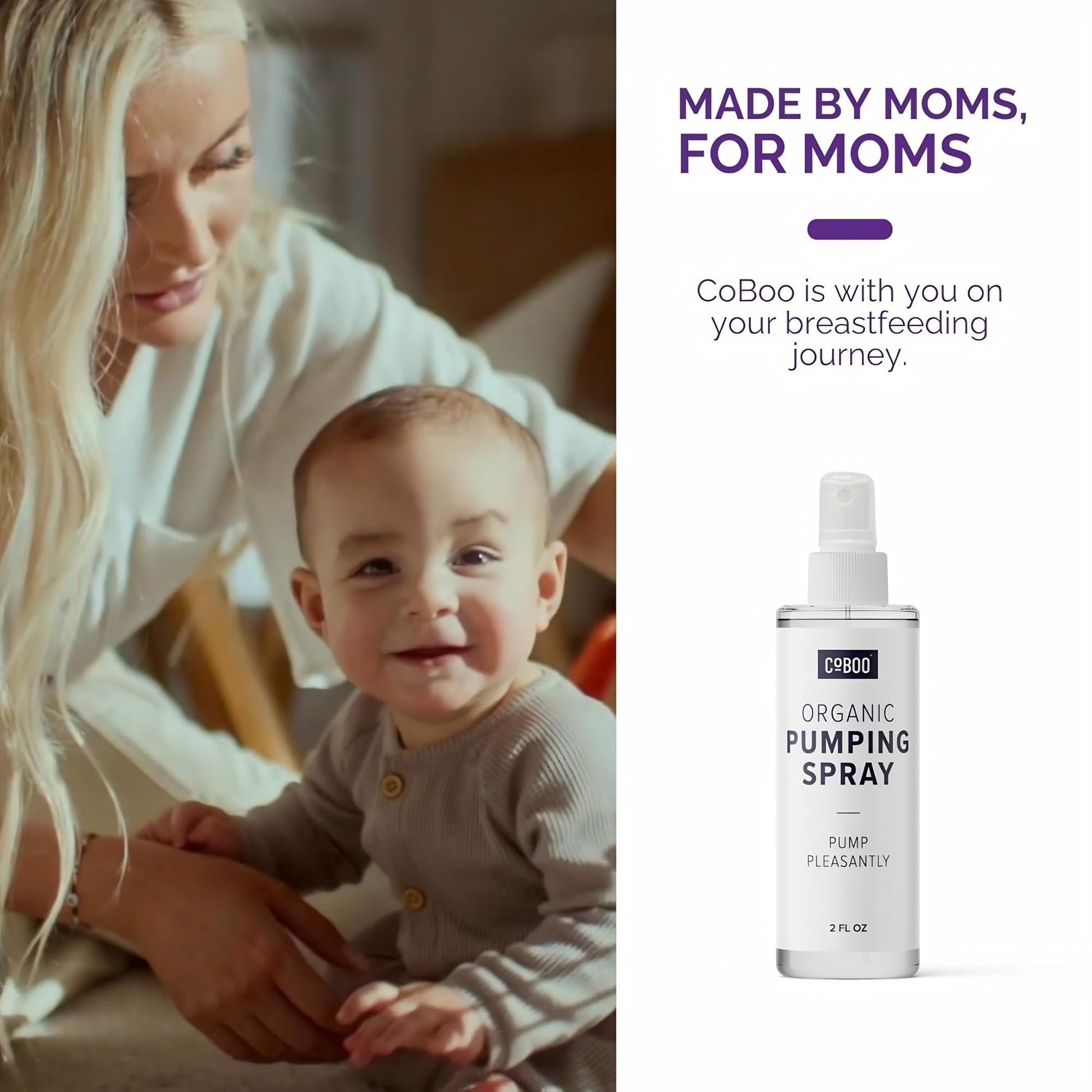 CoBoo pumping spray 59 milliliter bottle for breastfeeding moms