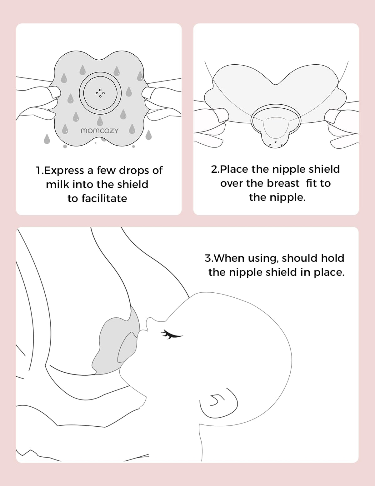Momcozy nipple shield pair for flat nipples