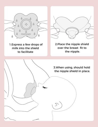 Momcozy nipple shield pair for flat nipples
