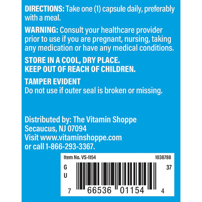 The Vitamin Shoppe Pantothenic Acid 100 capsules supplement bottle