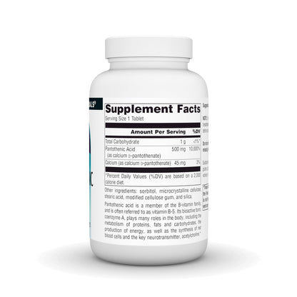 Side view of Source Naturals 100 tablet bottle