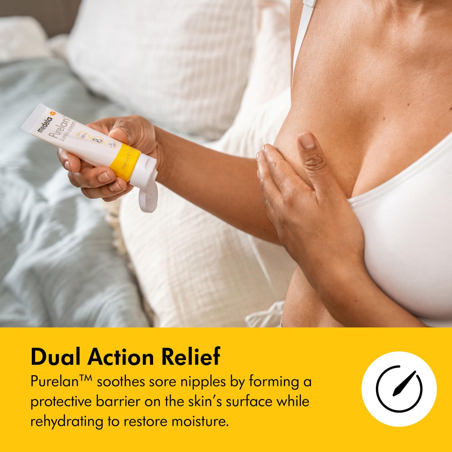 Close up texture of Medela Purelan 37g nipple ointment