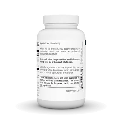 Source Naturals Pantothenic Acid supplement facts panel