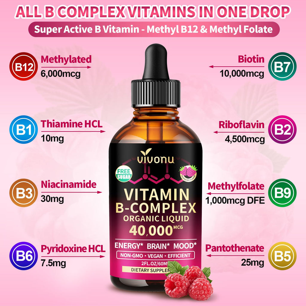 VivoNu B-Complex methylated vitamin drops packaging