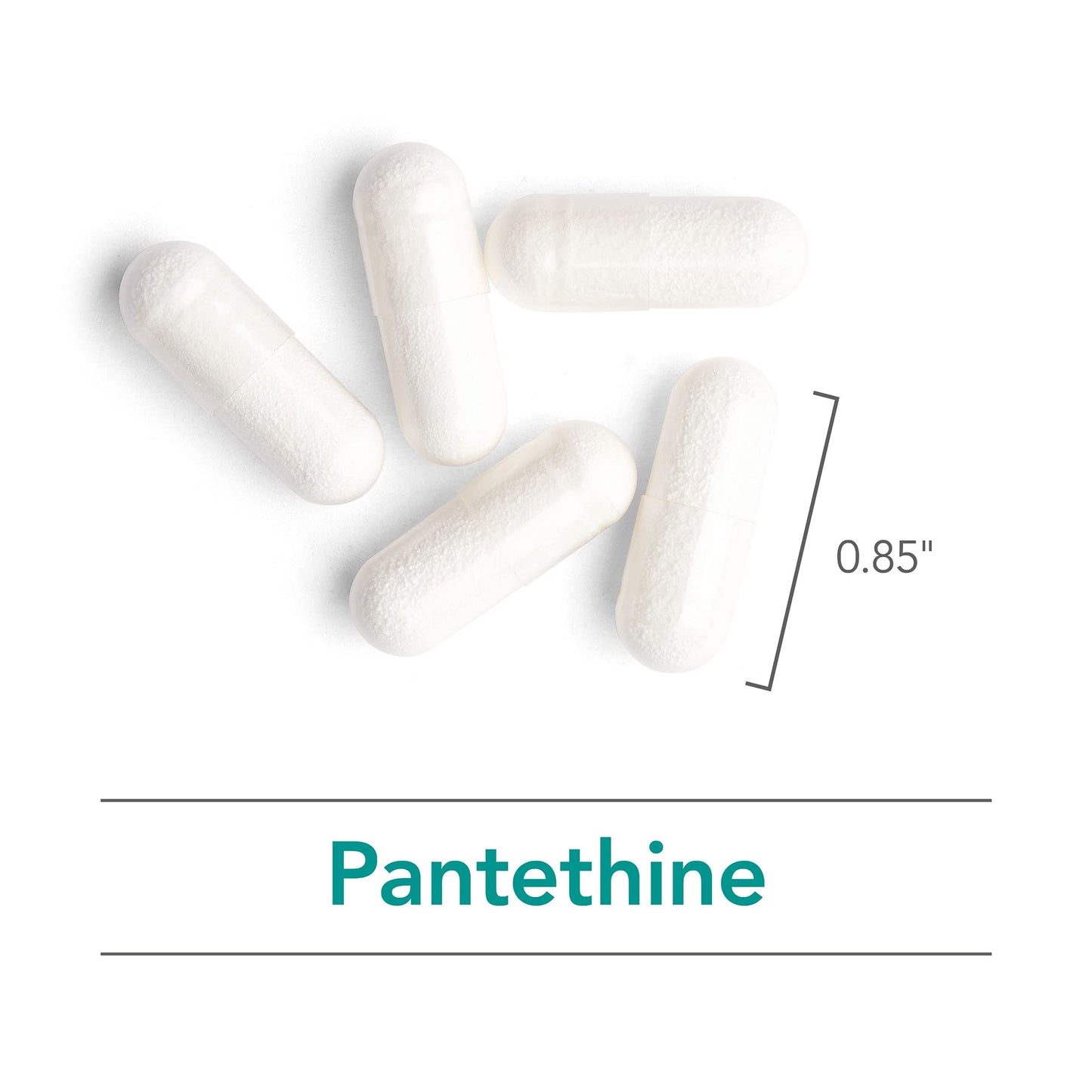 Side view of Nutricology Pantethine bottle showing ingredients