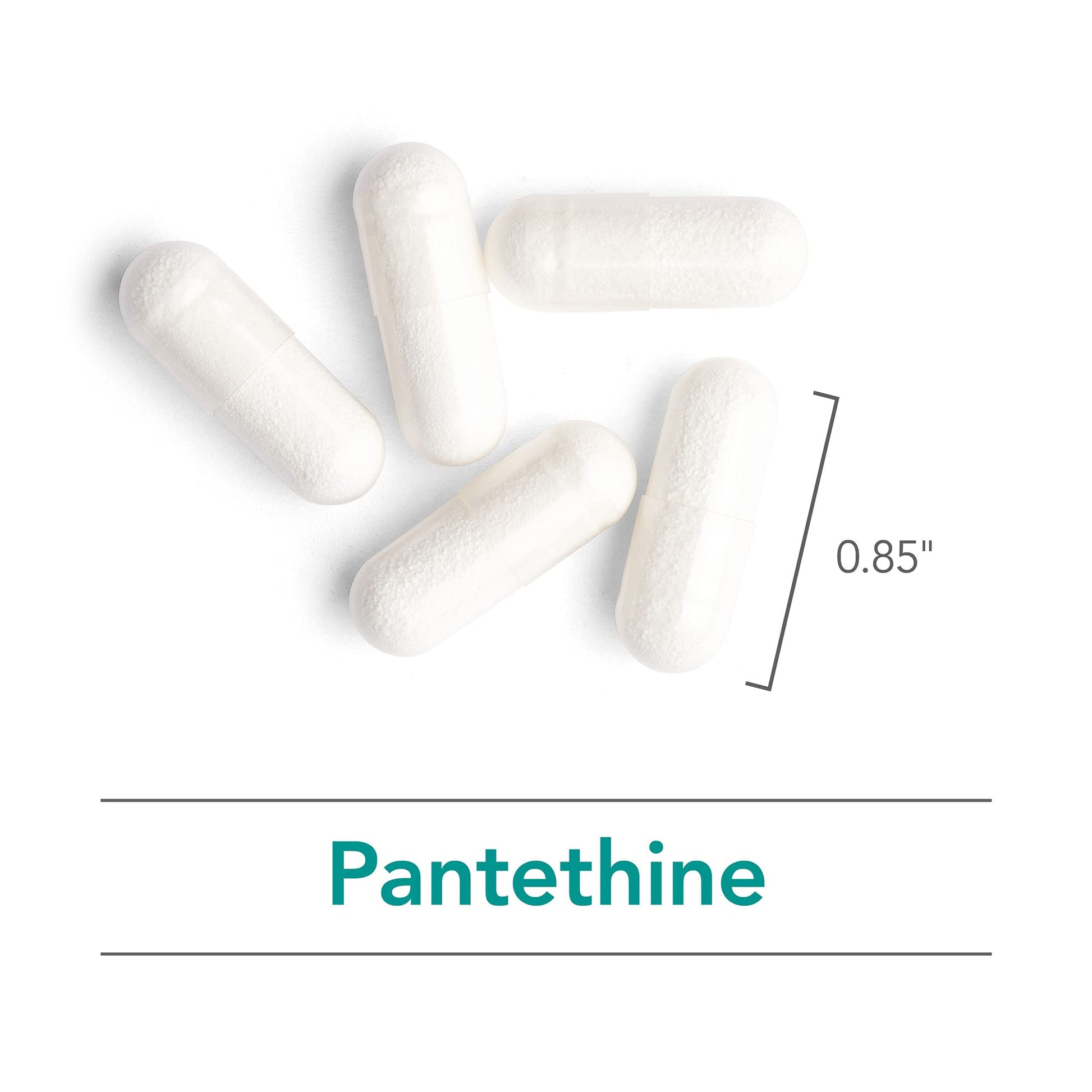 Side view of Nutricology Pantethine bottle showing ingredients