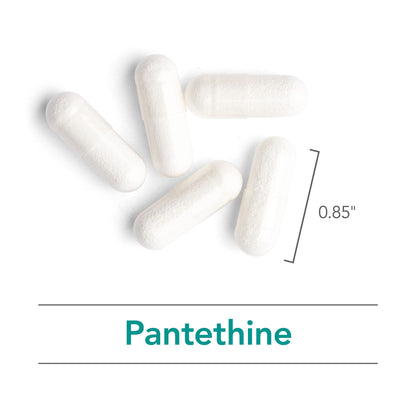 Side view of Nutricology Pantethine bottle showing ingredients