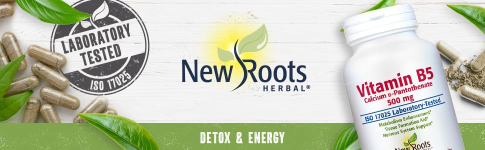 Top view of New Roots Herbal Vitamin B5 bottle cap