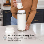 Baby Brezza portable cooler handle and lid design details
