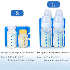 Contoured shape of Teamoy breastmilk ice pack for storage bottles