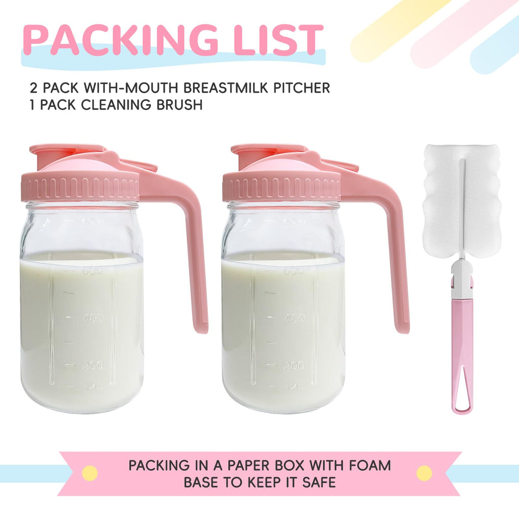 Riznpo 32 fluid ounce glass pitcher with lid open