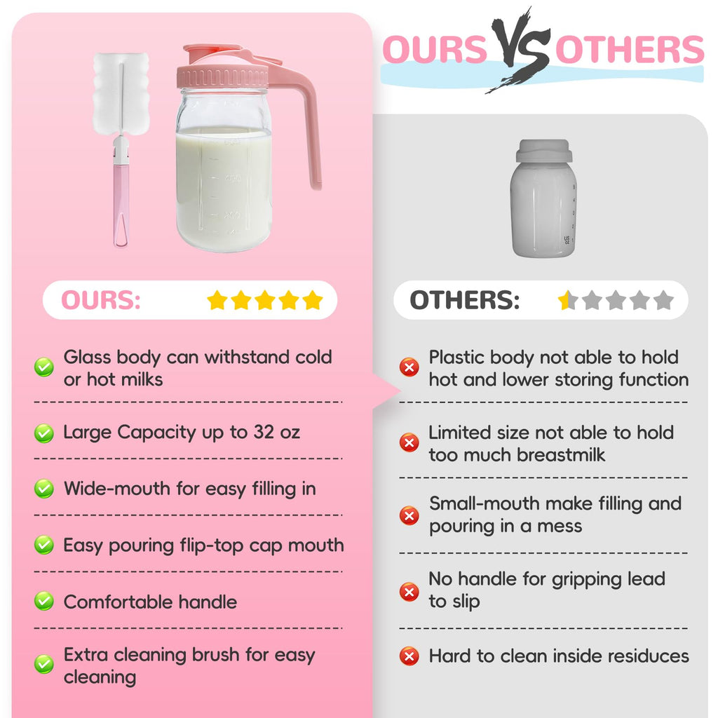 Two pack breast milk pitcher set for freezer storage