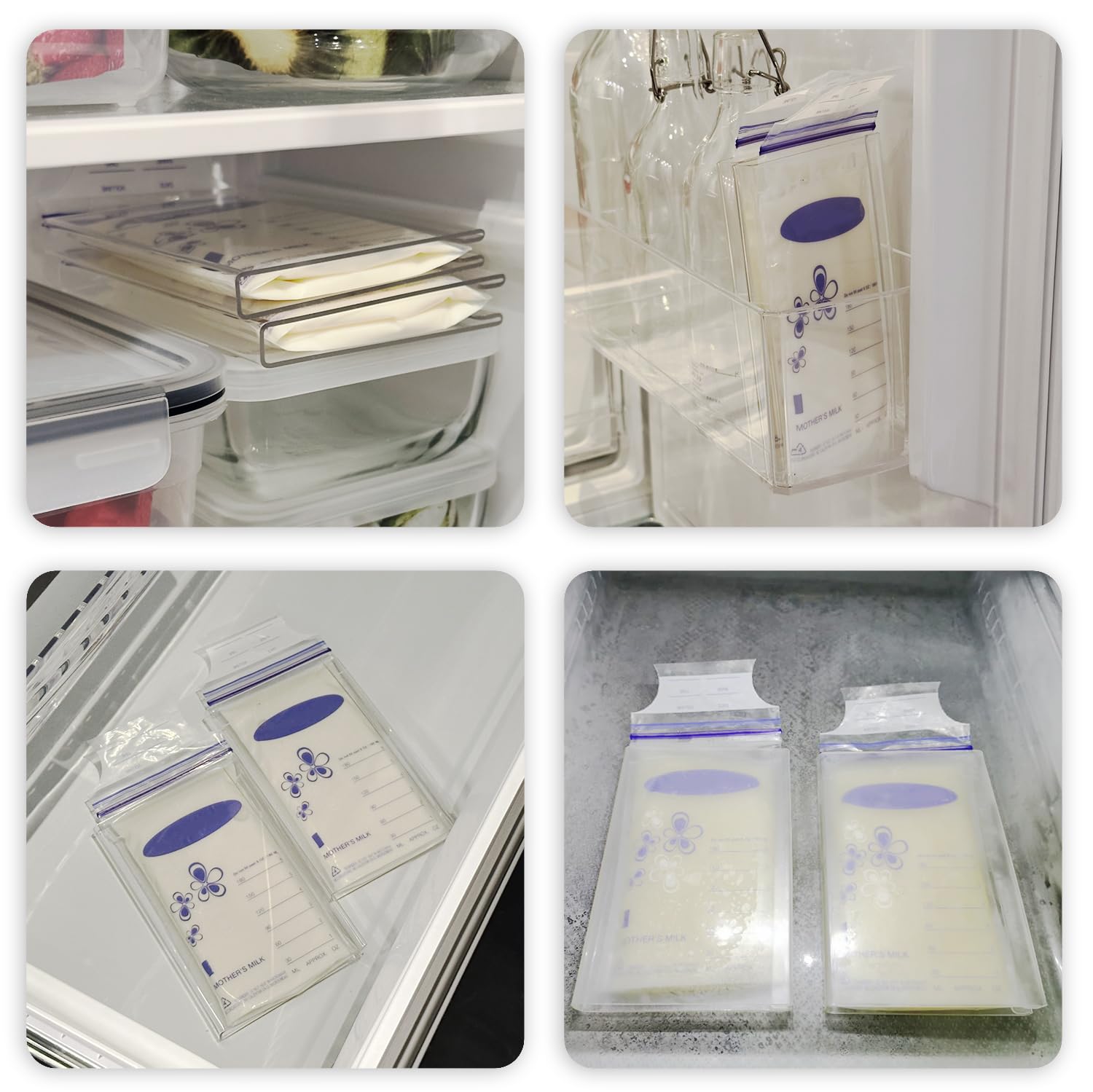 Detail view of Ugotfeels breast milk bag organizer measurements
