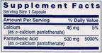 Top view of Life Extension Pantothenic Acid bottle cap