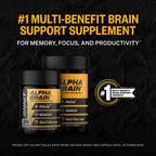 Onnit Alpha Brain bottle with 30 capsule count visible