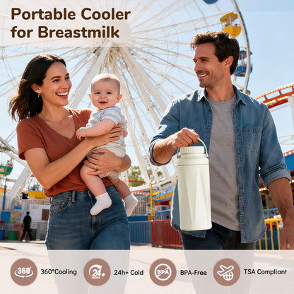 Easyvava breast milk cooler bottle with two storage bottles included