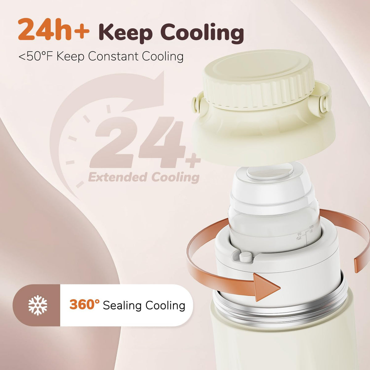 Side profile of Easyvava portable breast milk cooler showing sleek design