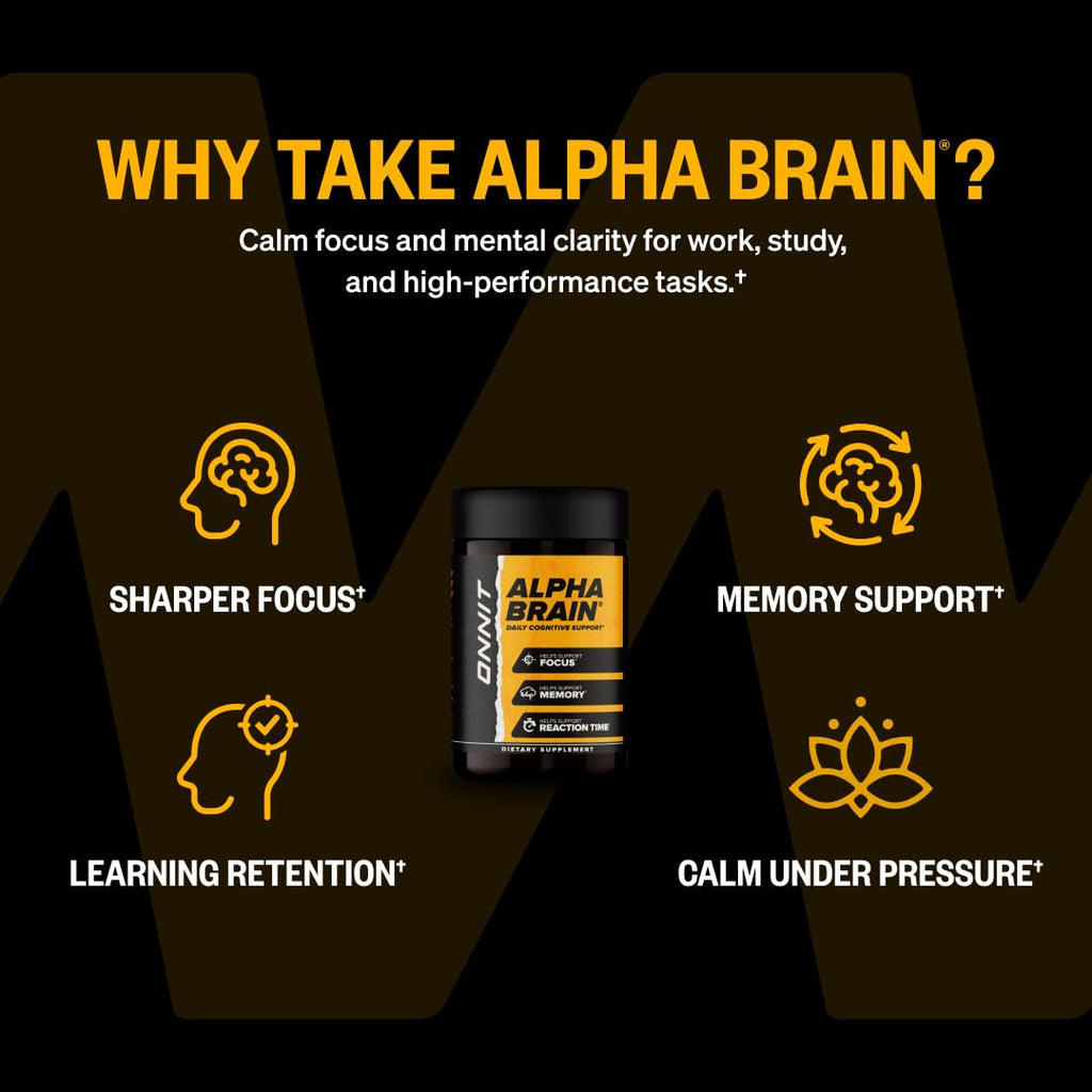 Authentic USA imported Onnit Alpha Brain supplement